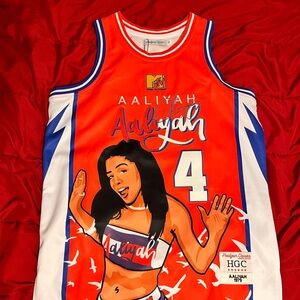 MTV | Shirts | Vintage Aaliyah Jersey 9 Brick Layers Mtv Rock N